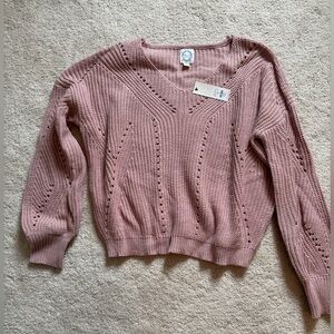 Francesca’s Blue Rain Blush Knit Sweater-NWT